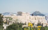 The Acropolis with Lycabettus Hill in the background, Two land marks in Athens, click to enlarge this photograph