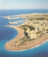 Photograph of Rhodes Town with the Old Town in the background, click to enlarge this photograph