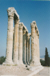 The Temple of Olympian Zeus, the largest temple ever built in Greece