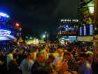 Ayia Napa quare heaving with bodies, it is going out time in Ayia Napa